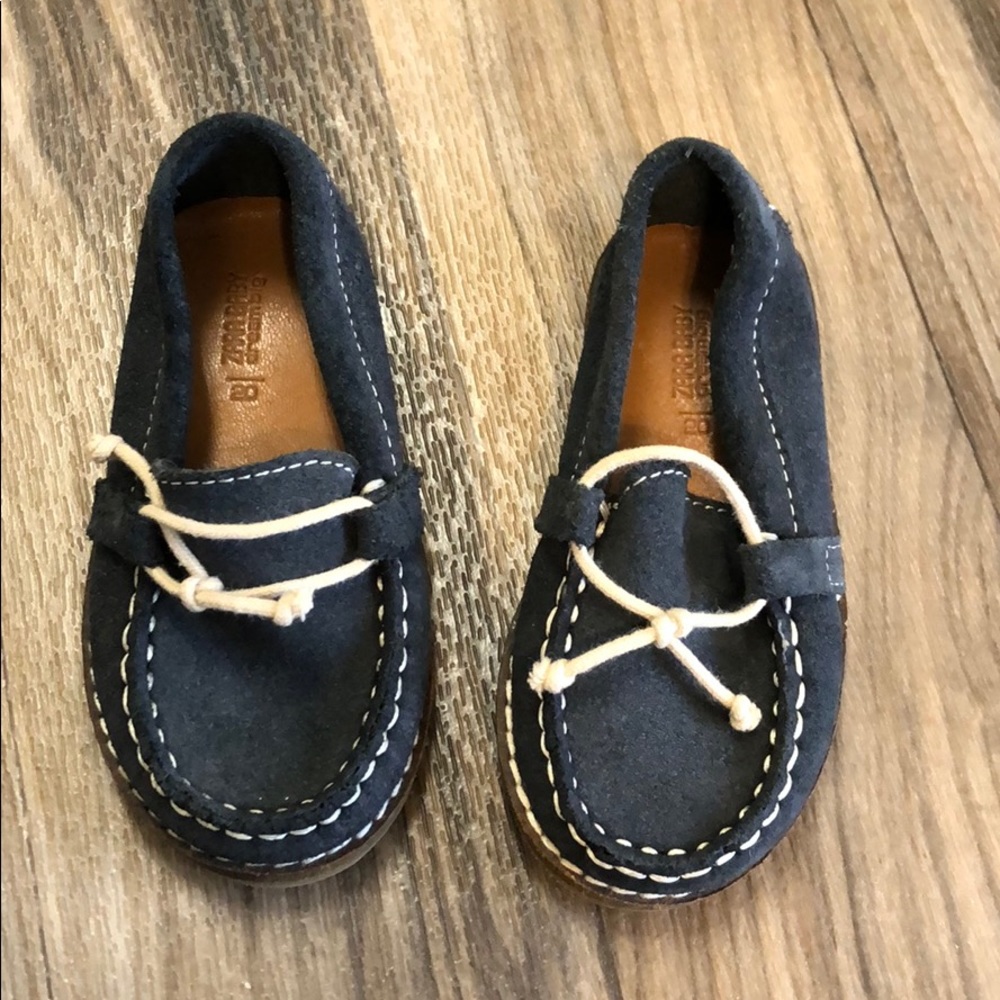 Zara toddler boy blue loafers size 4.5 (20)